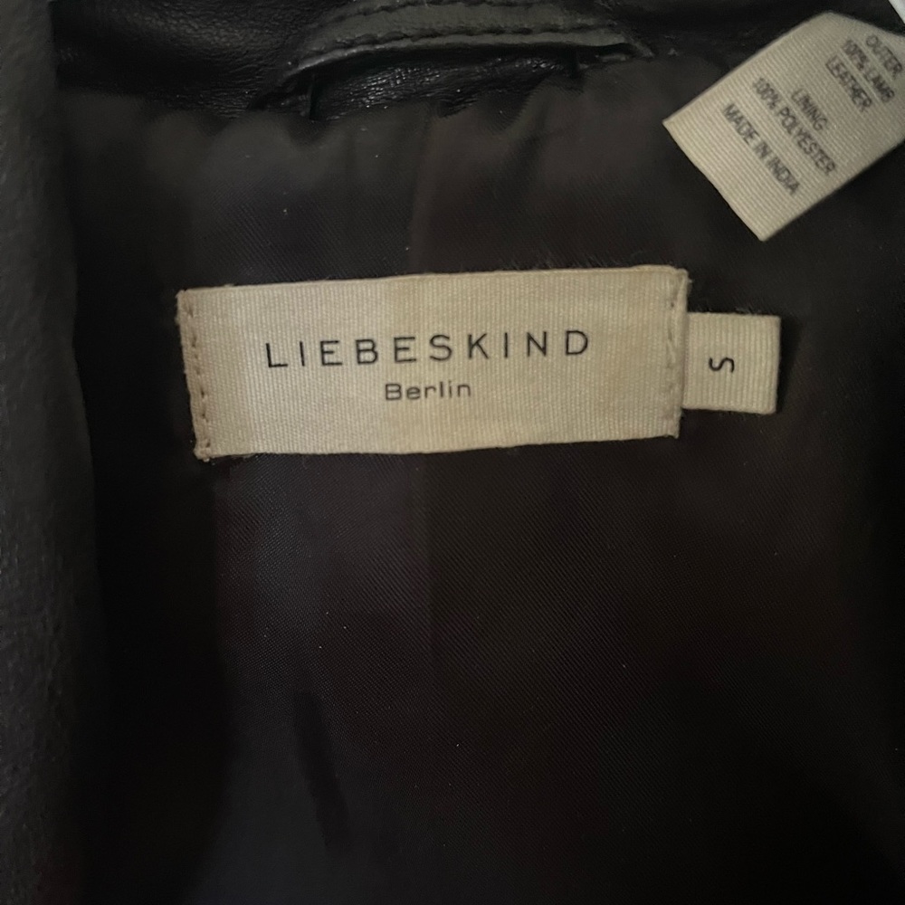 All black Lamb leather Liebeskind woman’s vest